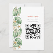 Aperol Spritz Oranje bruidsdouche uitnodiging QR (Achterkant)