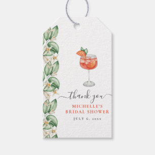 Aperol Spritz Oranje Bruidsfeest Cadeaulabel
