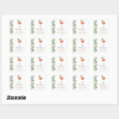 Aperol Spritz Oranje Bruidsfeest Vierkante Sticker (Vel)