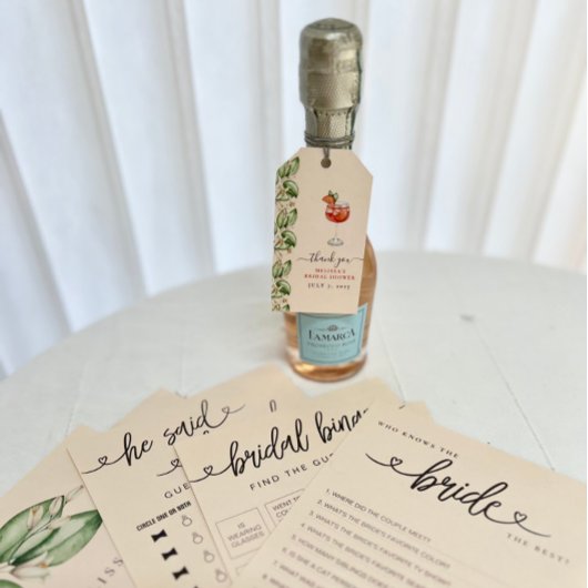 Aperol Spritz Oranje Bruiloftsfeestje Cadeaulabel