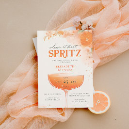 Aperol Spritz Oranje Floral Cocktail Vrijgezellenf Kaart