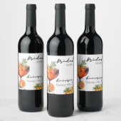 Aperol Spritz Oranje Moderne Bruidsmeisjesborrel Wijn Etiket (Flessen)
