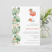 Aperol Spritz Oranje Vrijgezellenfeest Kaart (Staand voorkant)