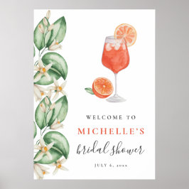 Aperol Spritz Oranje Vrijgezellenfeest Welkomstbor Poster