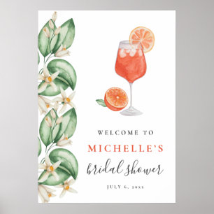 Aperol Spritz Oranje Vrijgezellenfeest Welkomstbor Poster