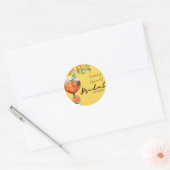 Aperol Spritz Oranje Waterverf Bruidsdouche Ronde Sticker (Envelop)