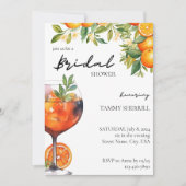 Aperol Spritz Oranje Waterverf Vrijgezellenfeest Kaart (Voorkant)