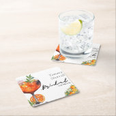 Aperol Spritz Oranje Zomer Bruidsfeest  Kartonnen Onderzetters (Insitu)