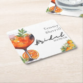 Aperol Spritz Oranje Zomer Bruidsfeest  Kartonnen Onderzetters (Schuin)