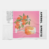 Aperol Spritz PInk Sinaasappel Bloemenmarkt Art Pr Theedoek (Horizontaal)