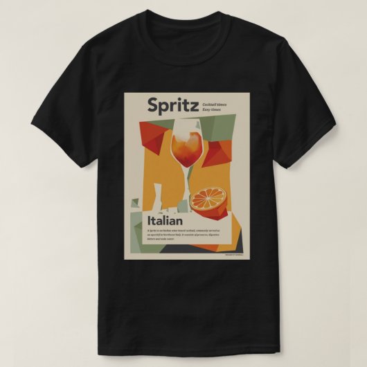 Aperol Spritz-Poster T-shirt (Design voorkant)