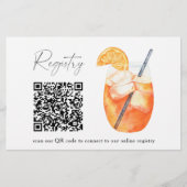 Aperol spritz QR-code bruidsfeest registratie Briefpapier (Voorkant)