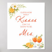 Aperol Spritz Raad Hoeveel Kusjes Poster (Voorkant)