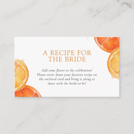 Aperol Spritz Recept Aanvraag Vrijgezellenfeest Informatiekaartje (Voorkant)