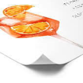 Aperol Spritz Sign Signature Drank Bruidsfeest Poster (Hoek)
