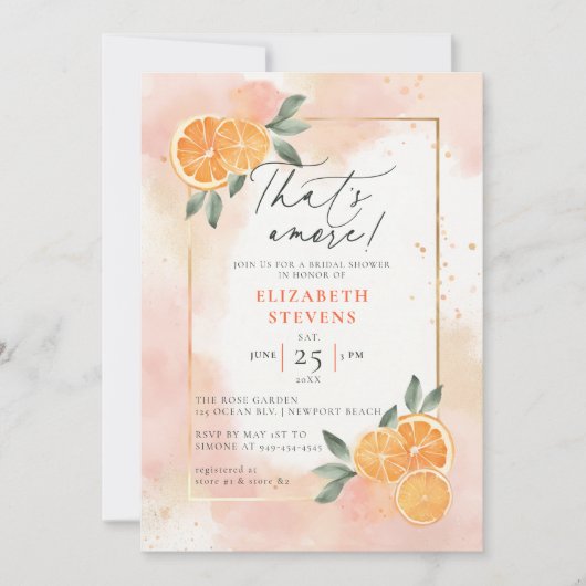 Aperol Spritz Sinaasappels Summer Amore Vrijgezell Kaart (Voorkant)