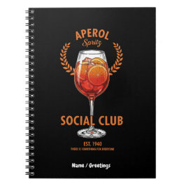 Aperol Spritz Social Club Funny Cute Drinks Design Notitieboek