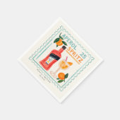 Aperol Spritz Stamp | Italian Wedding Bar Servet (Hoek)