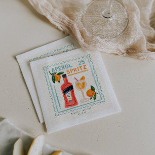 Aperol Spritz Stempel Italiaanse Trouwbar Servet