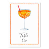 Aperol Spritz Tafelnummerkaart Kaart (Achterkant)