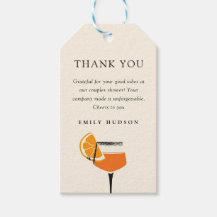 Aperol Spritz Tropische Bruidsfeest Cadeaulabel