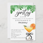 Aperol Spritz Tropische Cocktail Chic 50e verjaard Kaart (Voorkant)