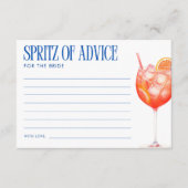 Aperol Spritz van advies voor de bruid Informatiekaartje (Voorkant)