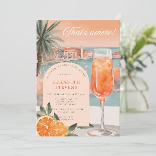 Aperol Spritz Venice Summer Chic Vrijgezellenfeest Kaart (Staand voorkant)