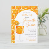 Aperol Spritz Verjaardagsfeest Uitnodiging (Staand voorkant)