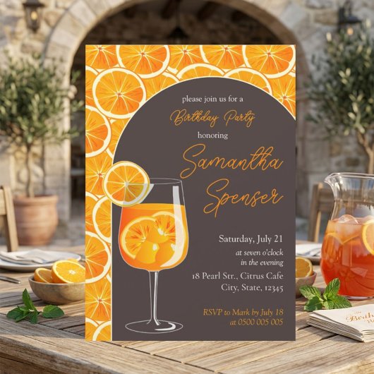 Aperol Spritz Verjaardagsfeest Uitnodiging