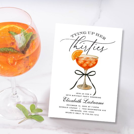 Aperol Spritz Verjaardagsfeest waarmee haar dertig Kaart