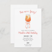 Aperol Spritz verjaardagsuitnodiging Bedankkaart (Voorkant / Achterkant)