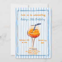 Aperol Spritz verjaardagsuitnodiging