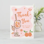 Aperol Spritz Vrijgezellenfeest bedankkaart (Staand voorkant)
