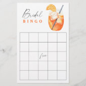 Aperol Spritz Vrijgezellenfeest bingo spel (Voorkant)