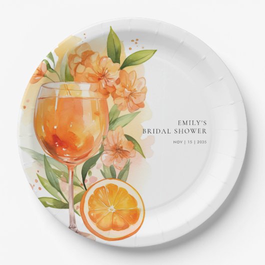 Aperol Spritz-Vrijgezellenfeest Papieren Bordje (Voorkant)