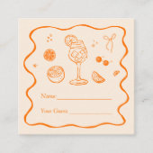 Aperol Spritz Vrijgezellenfeest Raad eens hoeveel  Informatiekaartje (Voorkant)