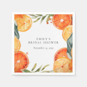 Aperol Spritz Watercolor Bruidsdiner Servet (Voorkant)