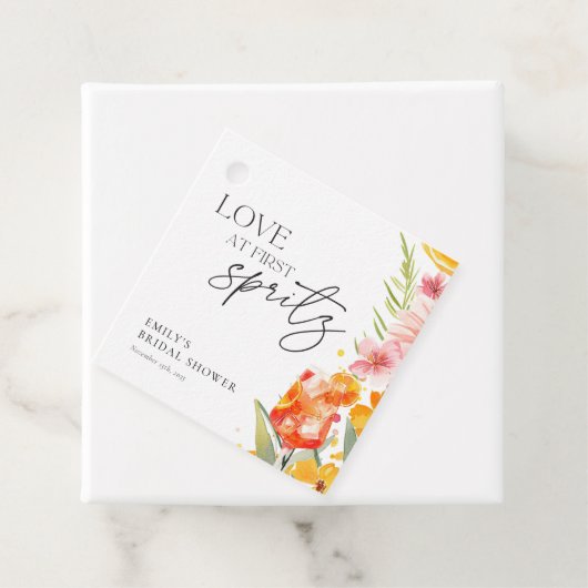 Aperol Spritz Watercolor Bruidsfeest Bedankjes Labels (In situ)