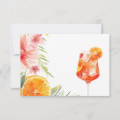 Aperol Spritz Watercolor Bruidsfeest Bedankkaart (Achterkant)