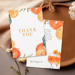 Aperol Spritz Watercolor Bruidsfeest Bedankkaart