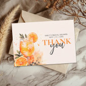 Aperol Spritz Watercolor Bruidsfeest Bedankkaart