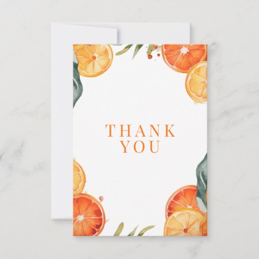 Aperol Spritz Watercolor Bruidsfeest Bedankkaart (Voorkant)