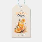 Aperol Spritz Watercolor Bruidsfeest Cadeaulabel (Voorkant)