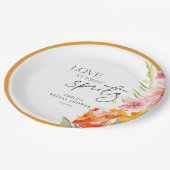 Aperol Spritz Watercolor Bruidsfeest Papieren Bordje (Gekanteld)