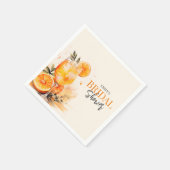 Aperol Spritz Watercolor Bruidsfeest Servet (Hoek)