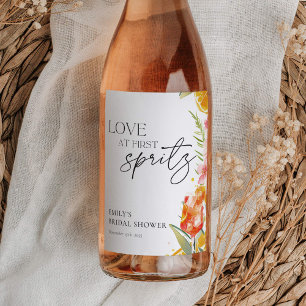 Aperol Spritz Watercolor Bruidsfeest Wijn Etiket