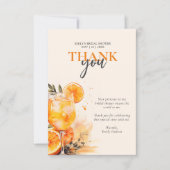 Aperol Spritz Watercolor Bruidsuitnodiging Bedankkaart (Voorkant)