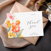 Aperol Spritz Watercolor Bruidsuitnodiging Bedankkaart