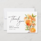 Aperol Spritz Watercolor Bruidsuitnodiging Bedankkaart (Voorkant)